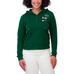 NFL New York Jets WEAR by Erin Andrews Women's Plus Size Waffle Hoodie Pullover Top