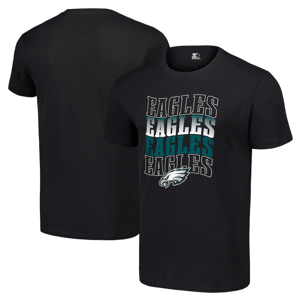 NFL Philadelphia Eagles Starter Four Team Name Logo T-Shirt