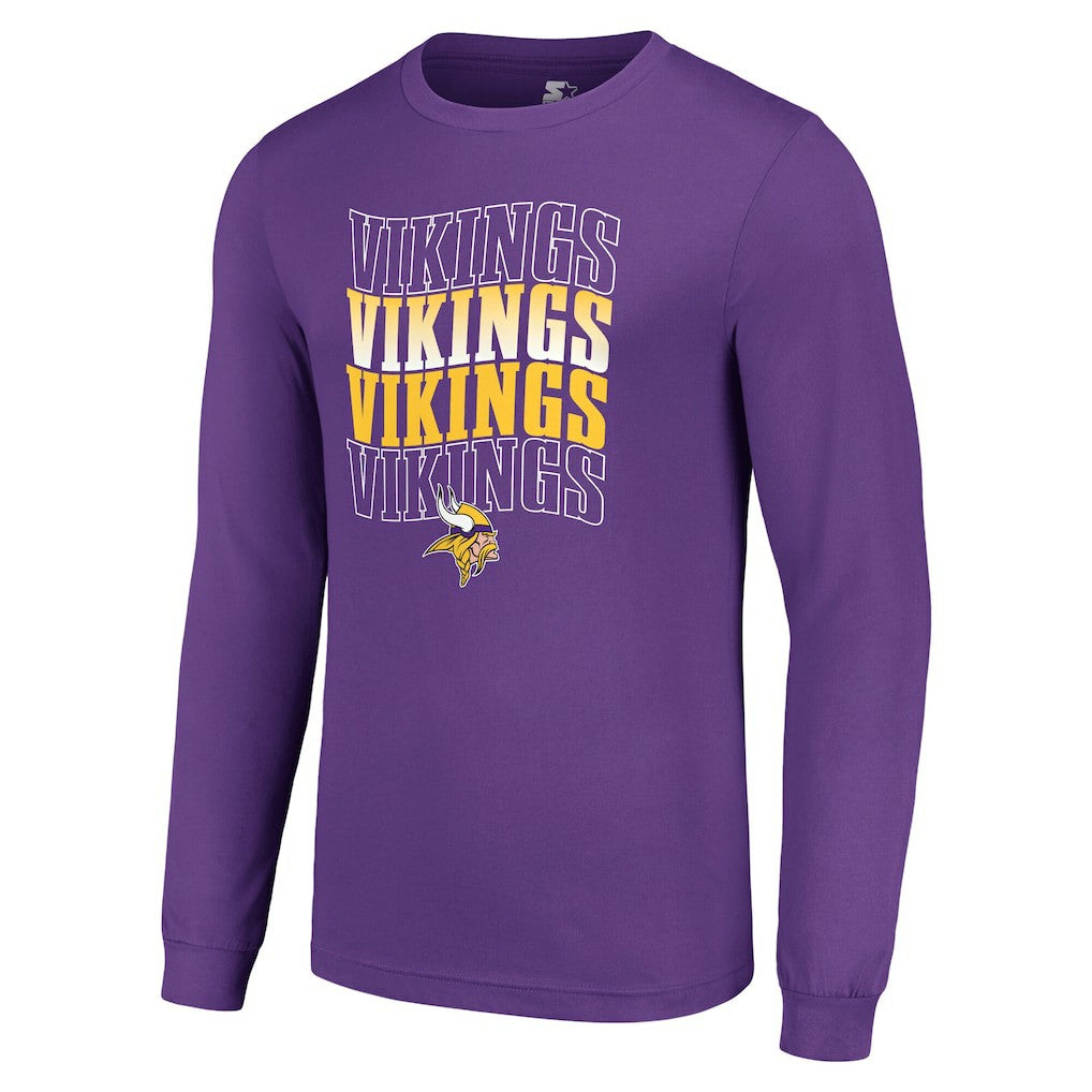 NFL Minnesota Vikings Starter Team Name Graphic Long Sleeve T-Shirt