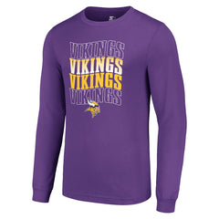 NFL Minnesota Vikings Starter Team Name Graphic Long Sleeve T-Shirt