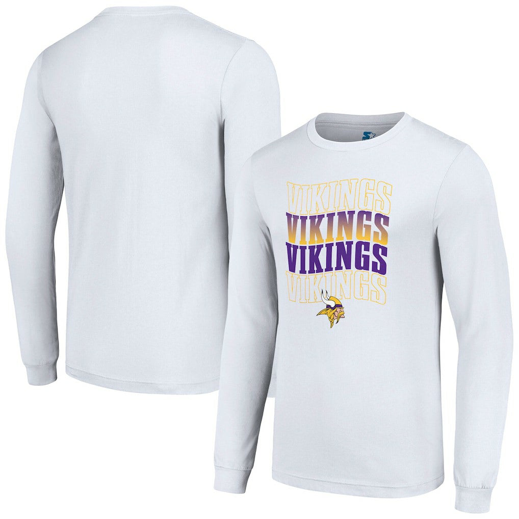 NFL Minnesota Vikings Starter Team Name Graphic Long Sleeve T-Shirt
