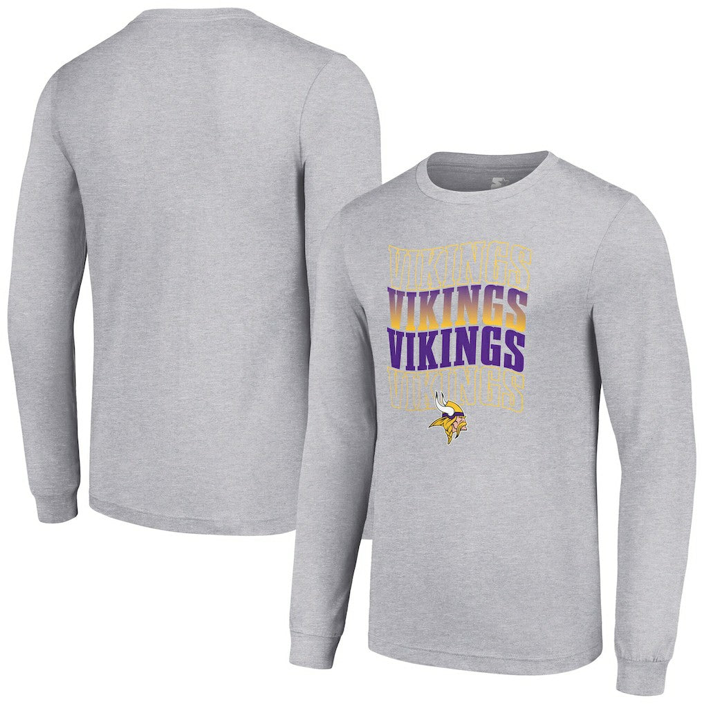 NFL Minnesota Vikings Starter Team Name Graphic Long Sleeve T-Shirt