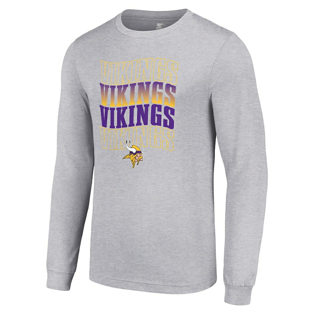 NFL Minnesota Vikings Starter Team Name Graphic Long Sleeve T-Shirt