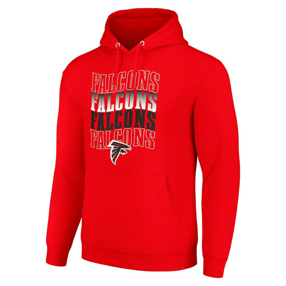 NFL Atlanta Falcons Starter Four Team Name Logo Fleece Pullover Hoodie