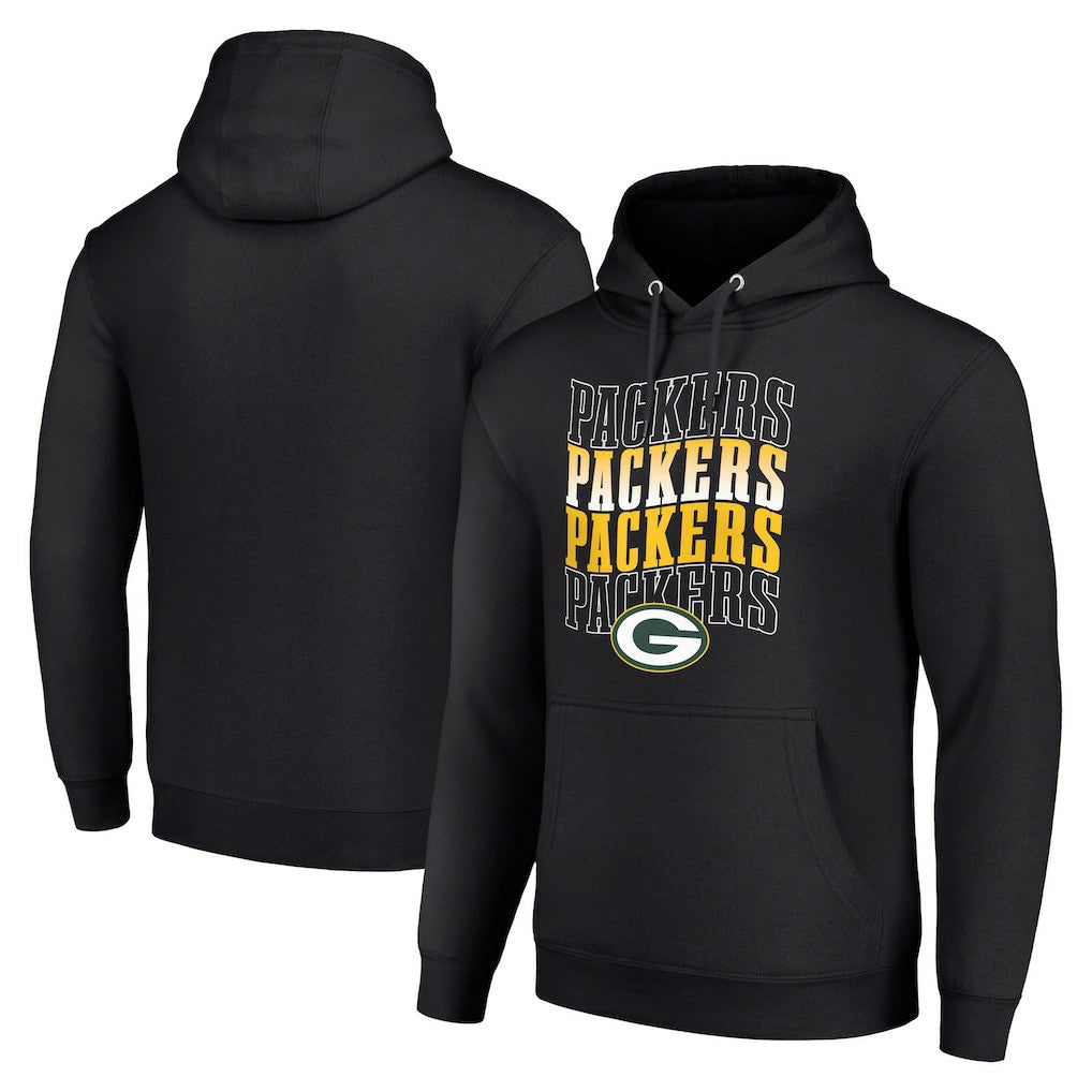 NFL Green Bay Packers Starter Four Team Name Logo Fleece Pullover Hoodie