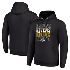 NFL Baltimore Ravens Starter Four Team Name Logo Fleece Pullover Hoodie