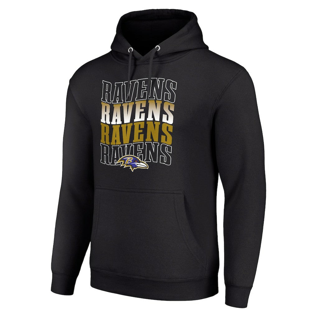 NFL Baltimore Ravens Starter Four Team Name Logo Fleece Pullover Hoodie