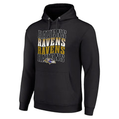 NFL Baltimore Ravens Starter Four Team Name Logo Fleece Pullover Hoodie