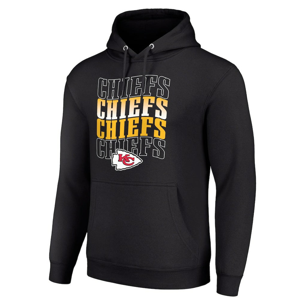 NFL Kansas City Chiefs Starter Four Team Name Logo Fleece Pullover Hoodie