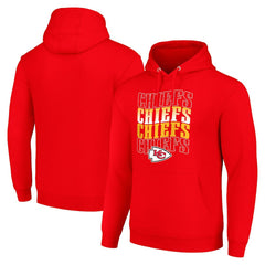 NFL Kansas City Chiefs Starter Four Team Name Logo Fleece Pullover Hoodie