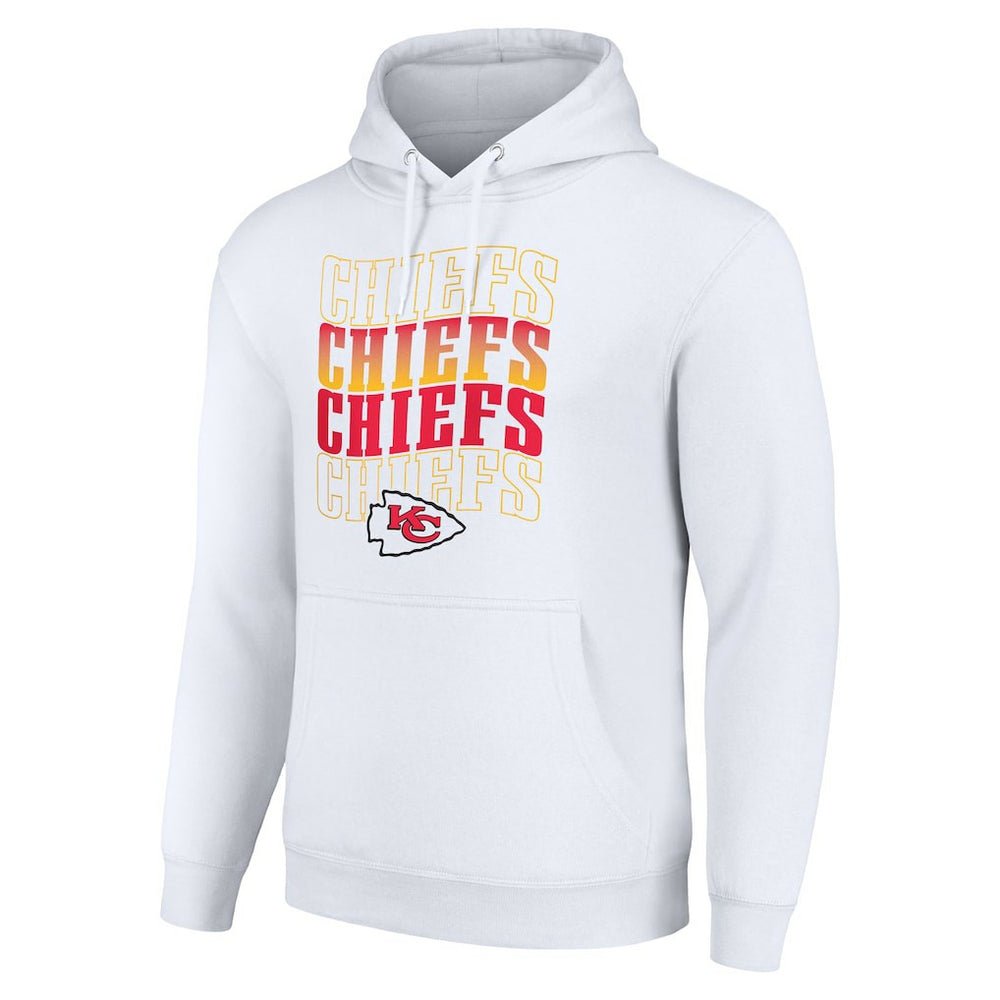 NFL Kansas City Chiefs Starter Four Team Name Logo Fleece Pullover Hoodie