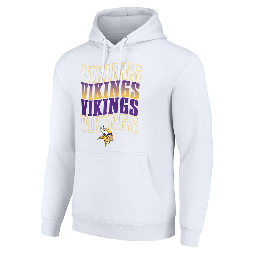 NFL Minnesota Vikings Starter Four Team Name Logo Fleece Pullover Hoodie
