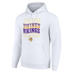 NFL Minnesota Vikings Starter Four Team Name Logo Fleece Pullover Hoodie