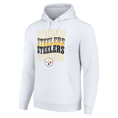 NFL Pittsburgh Steelers Starter Four Team Name Logo Fleece Pullover Hoodie
