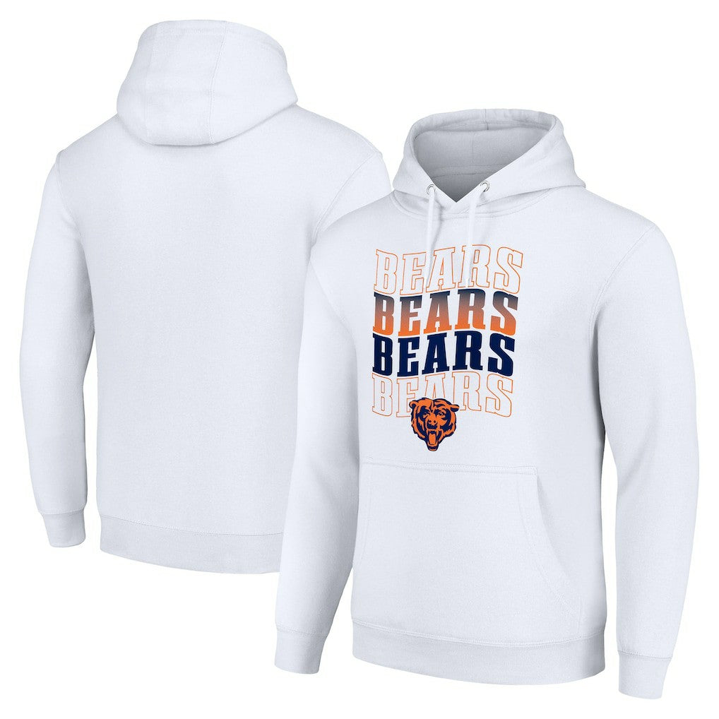 NFL Chicago Bears Starter Four Team Name Logo Fleece Pullover Hoodie