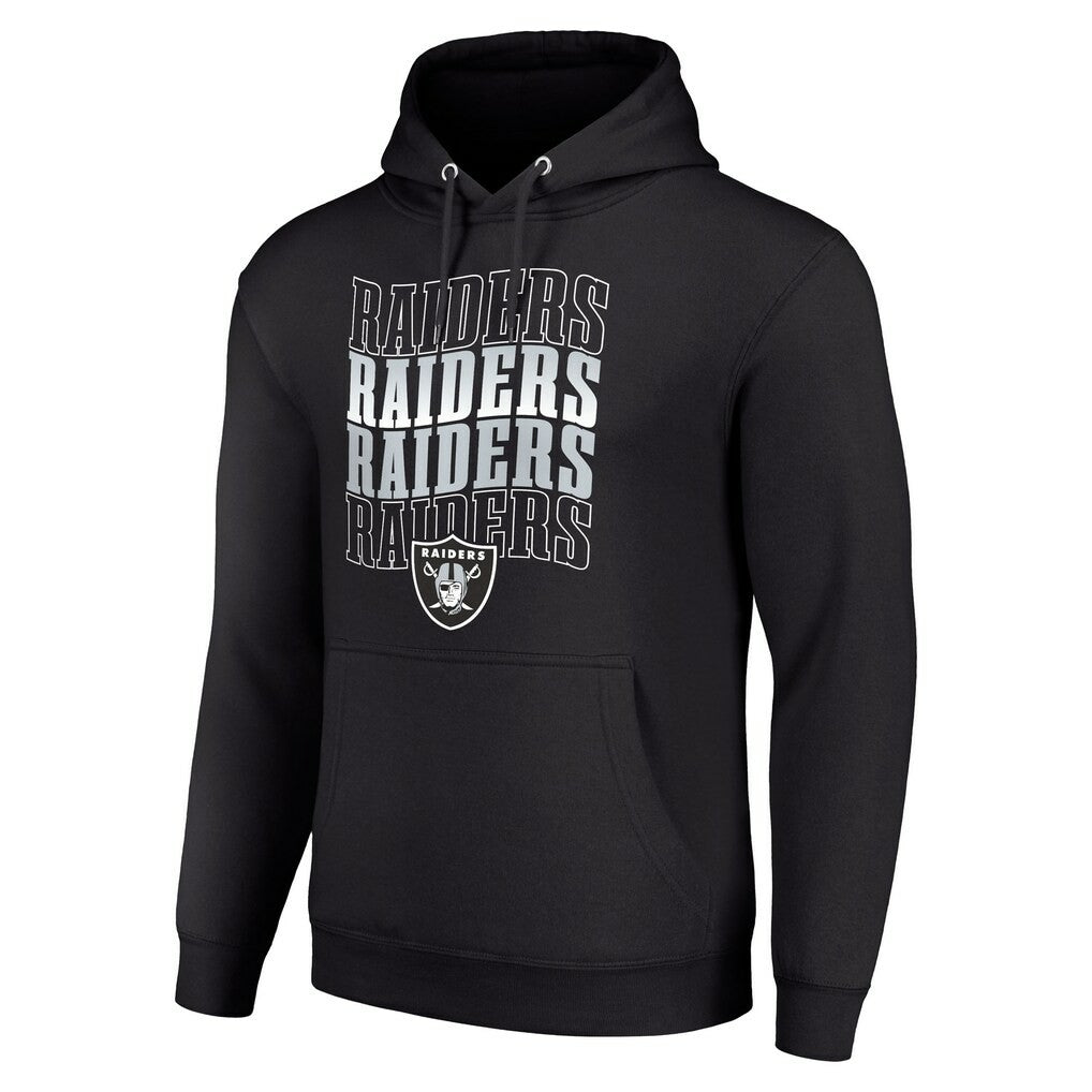 NFL Las Vegas Raiders Starter Four Team Name Logo Fleece Pullover Hoodie
