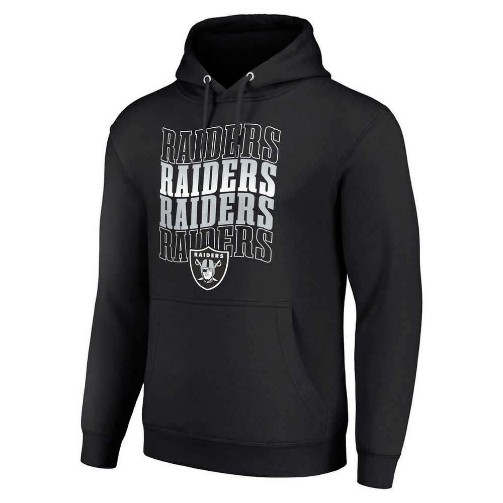 NFL Las Vegas Raiders Starter Four Team Name Logo Fleece Pullover Hoodie