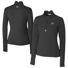 NFL Detroit Lions Cutter & Buck Women's Traverse Stretch Quarter-Zip Pullover Top