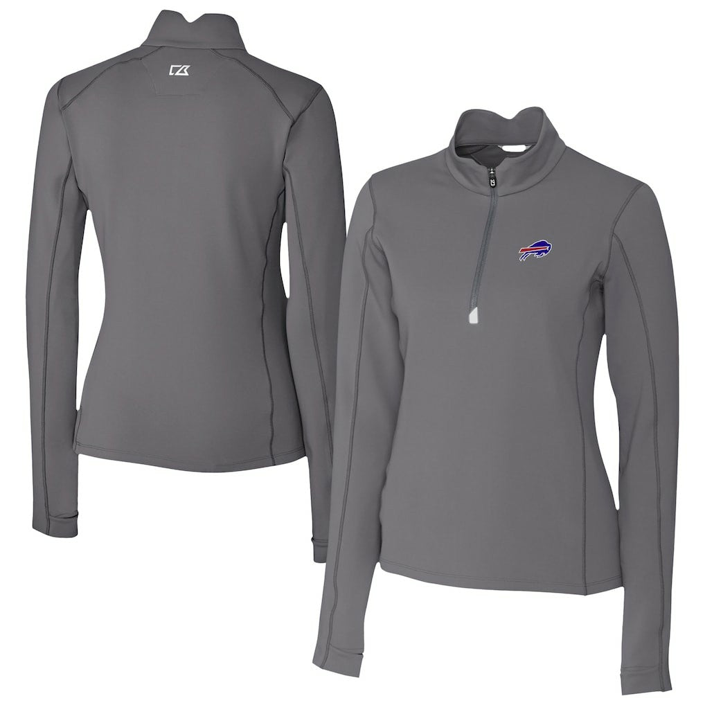 NFL Buffalo Bills Cutter & Buck Women's Traverse Stretch Quarter-Zip Pullover Top