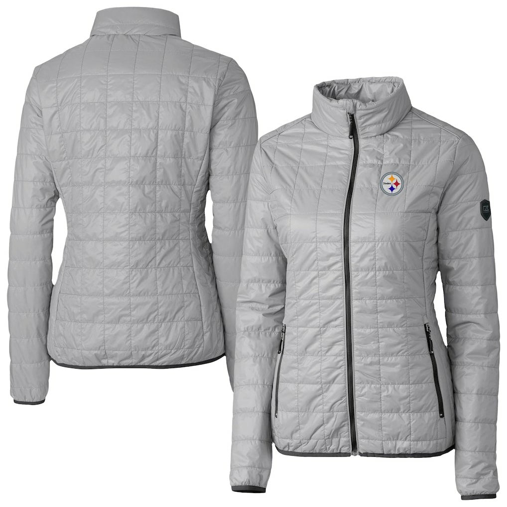 NFL Pittsburgh Steelers Cutter & Buck Women's Rainier PrimaLoft Eco Insulated Full-Zip Puffer Jacket