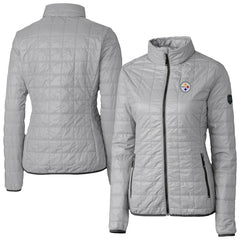 NFL Pittsburgh Steelers Cutter & Buck Women's Rainier PrimaLoft Eco Insulated Full-Zip Puffer Jacket