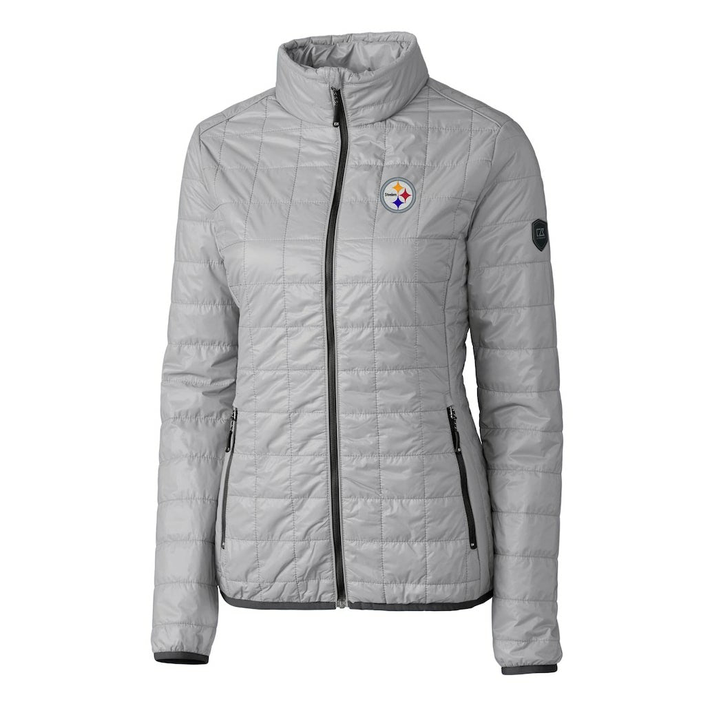NFL Pittsburgh Steelers Cutter & Buck Women's Rainier PrimaLoft Eco Insulated Full-Zip Puffer Jacket