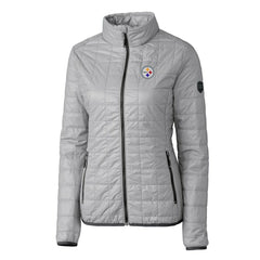 NFL Pittsburgh Steelers Cutter & Buck Women's Rainier PrimaLoft Eco Insulated Full-Zip Puffer Jacket