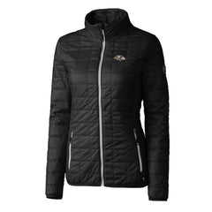 NFL Baltimore Ravens Cutter & Buck Women's Rainier PrimaLoft Eco Insulated Full-Zip Puffer Jacket