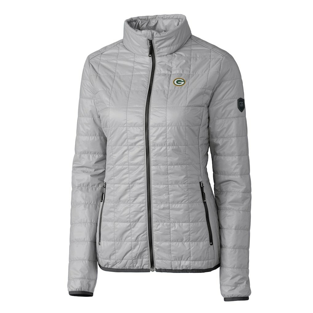 NFL Green Bay Packers Cutter & Buck Women's Rainier PrimaLoft Eco Insulated Full-Zip Puffer Jacket
