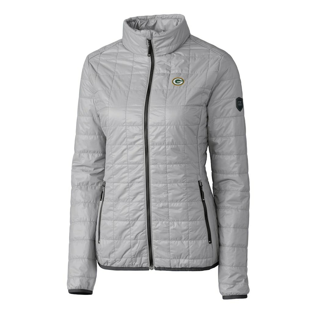 NFL Green Bay Packers Cutter & Buck Women's Rainier PrimaLoft Eco Insulated Full-Zip Puffer Jacket