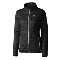 NFL Green Bay Packers Cutter & Buck Women's Rainier PrimaLoft Eco Insulated Full-Zip Puffer Jacket