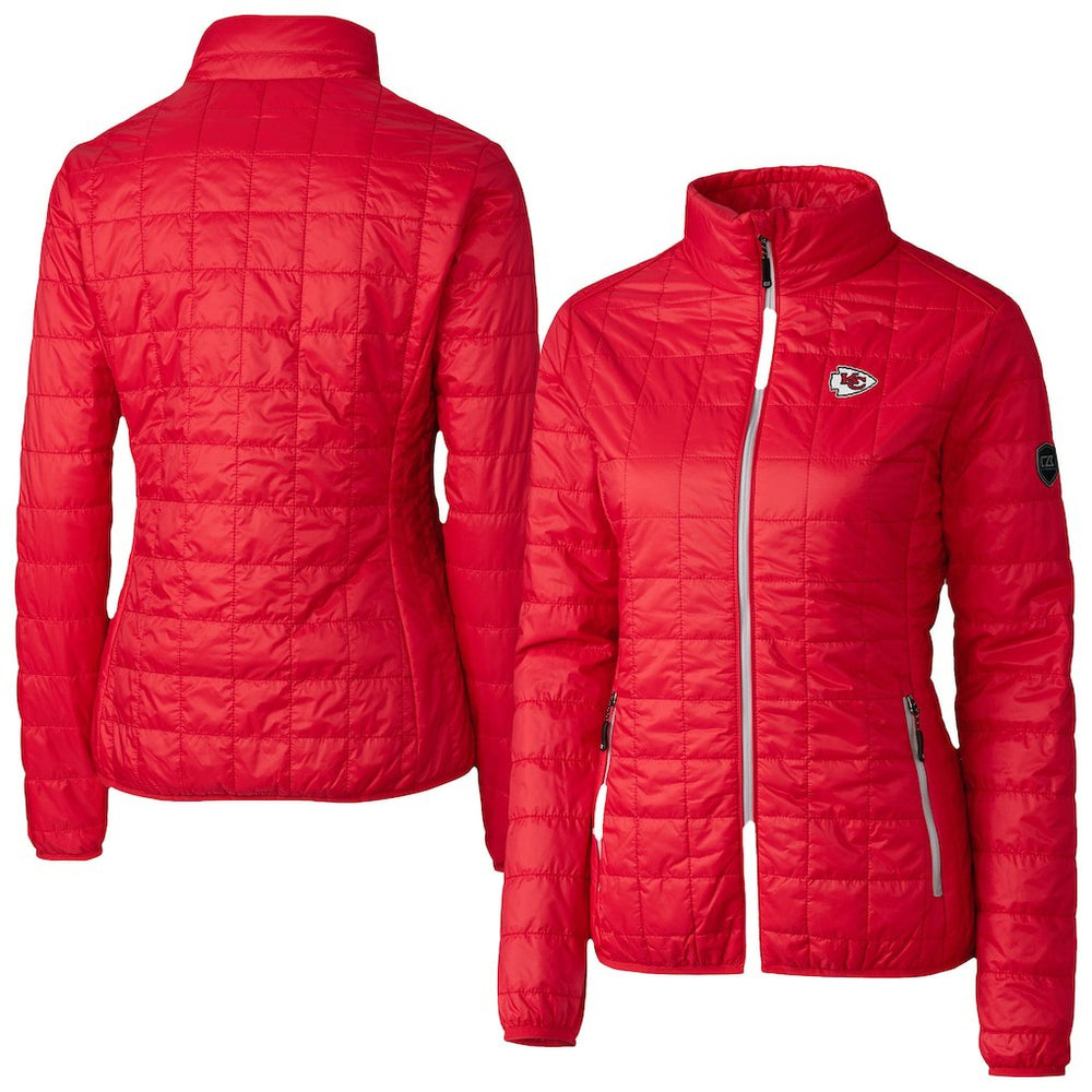 NFL Kansas City Chiefs Cutter & Buck Women's Rainier PrimaLoft Eco Insulated Full-Zip Puffer Jacket