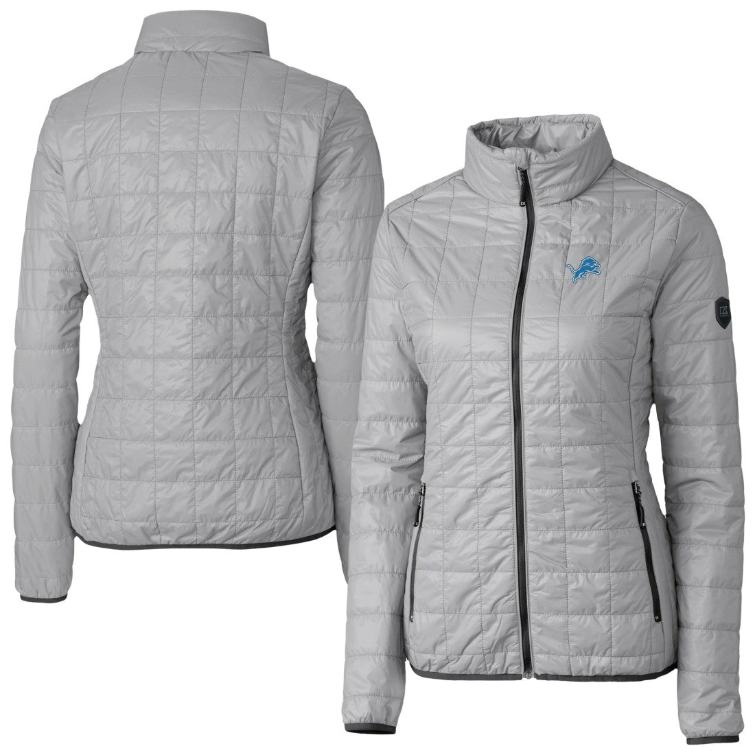 NFL Detroit Lions Cutter & Buck Women's Rainier PrimaLoft Eco Insulated Full-Zip Puffer Jacket