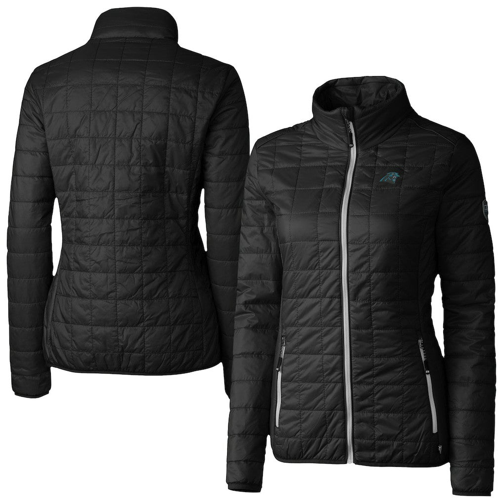 NFL Carolina Panthers Cutter & Buck Women's Rainier PrimaLoft Eco Insulated Full-Zip Puffer Jacket