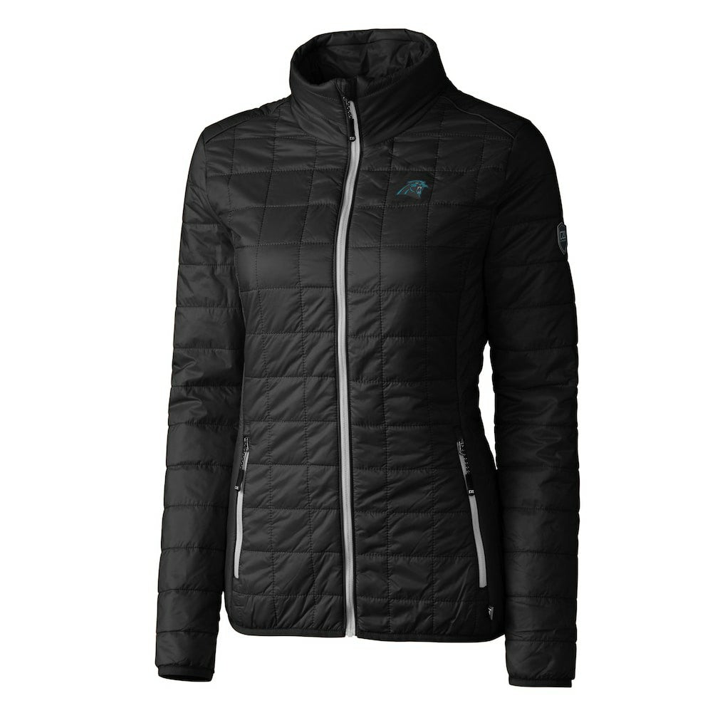 NFL Carolina Panthers Cutter & Buck Women's Rainier PrimaLoft Eco Insulated Full-Zip Puffer Jacket