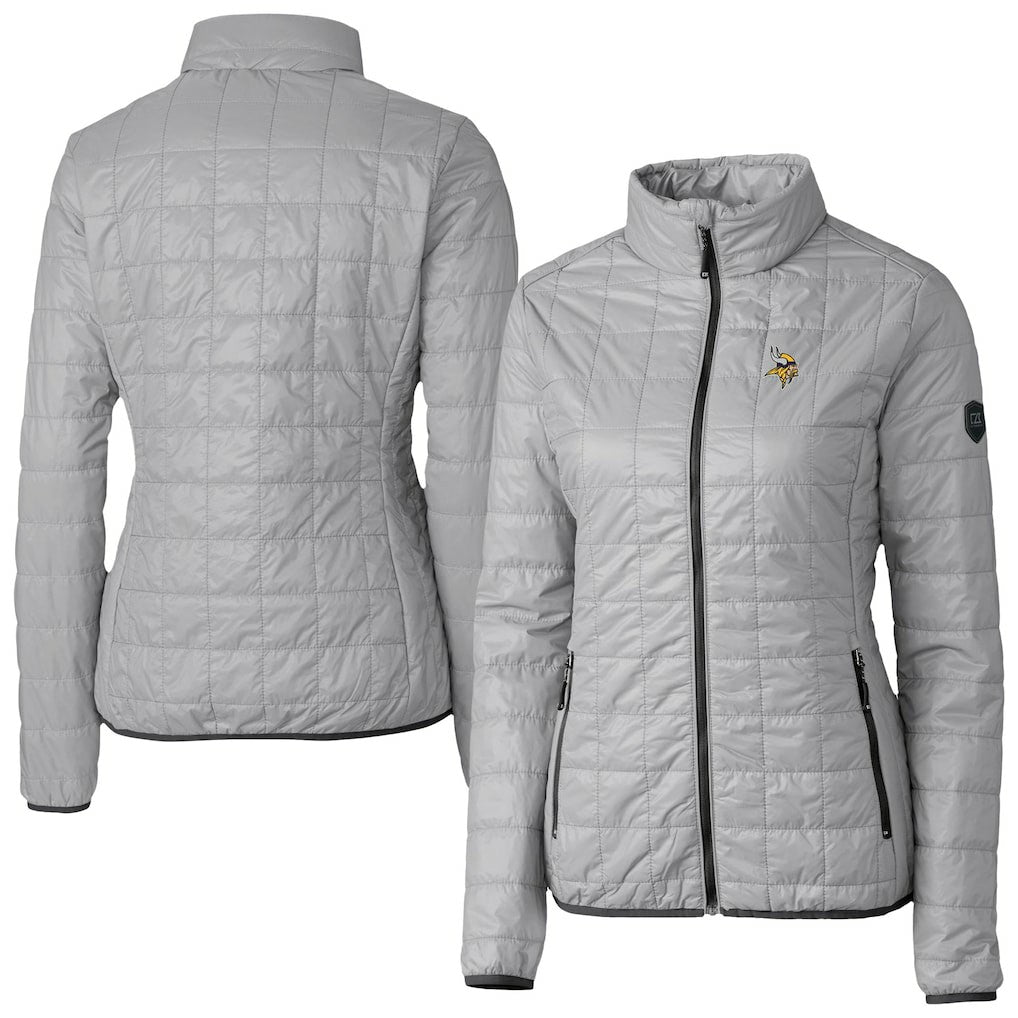 NFL Minnesota Vikings Cutter & Buck Women's Rainier PrimaLoft Eco Insulated Full-Zip Puffer Jacket