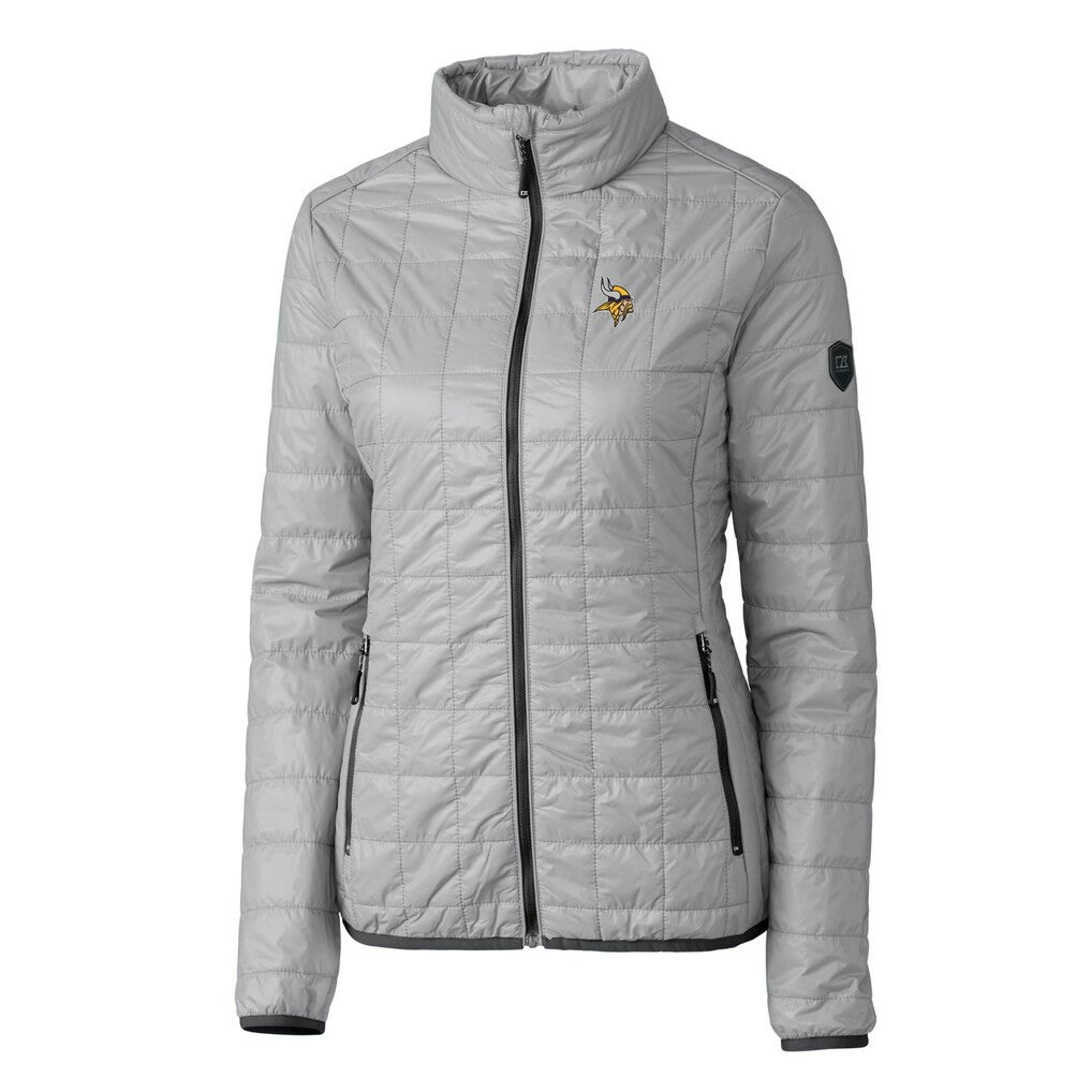 NFL Minnesota Vikings Cutter & Buck Women's Rainier PrimaLoft Eco Insulated Full-Zip Puffer Jacket