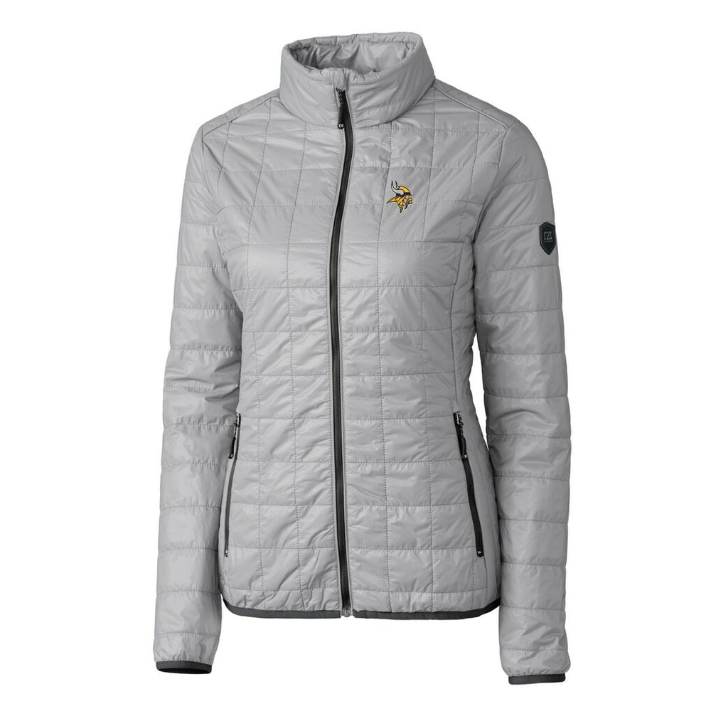 NFL Minnesota Vikings Cutter & Buck Women's Rainier PrimaLoft Eco Insulated Full-Zip Puffer Jacket