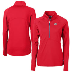 NFL Kansas City Chiefs Cutter & Buck Women's Adapt Eco Knit Stretch Recycled Half-Zip Pullover Top