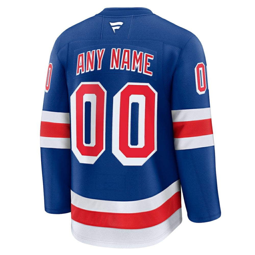 New York Rangers Fanatics Home Premium Custom Jersey