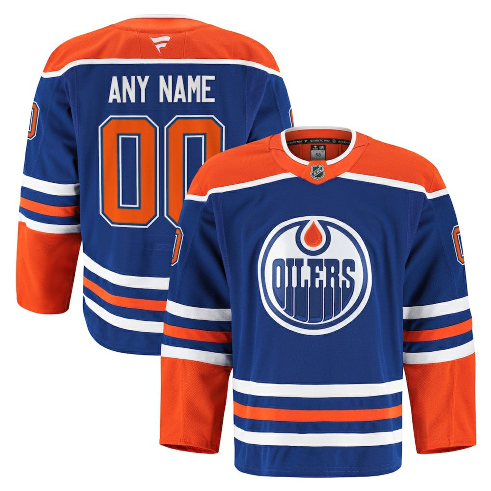 Edmonton Oilers Fanatics Home Authentic Pro Custom Jersey