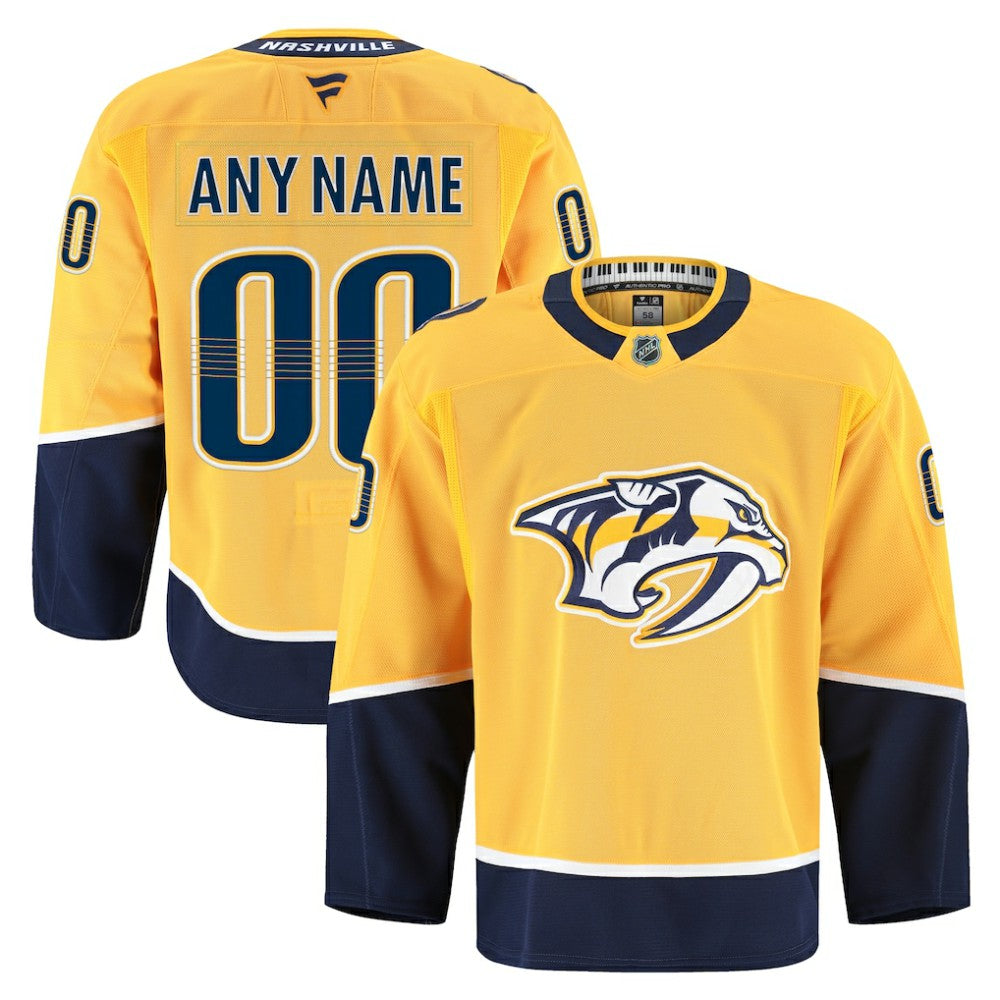 Nashville Predators Fanatics Home Authentic Pro Custom Jersey