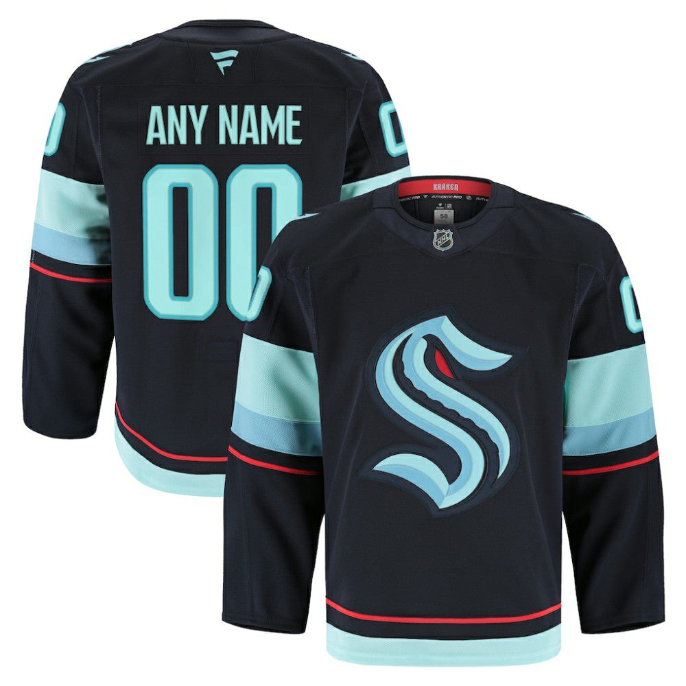 Seattle Kraken Fanatics Home Authentic Pro Custom Jersey