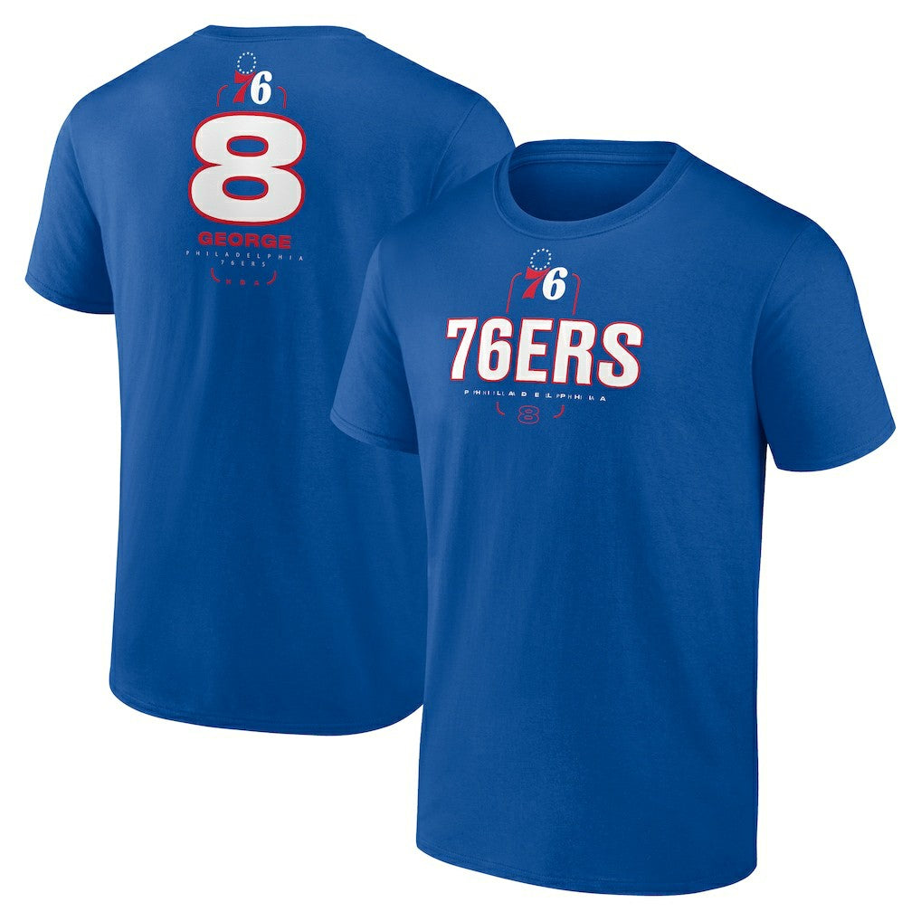 Paul George Philadelphia 76ers Behind The Back Name & Number T-Shirt - Royal cheap