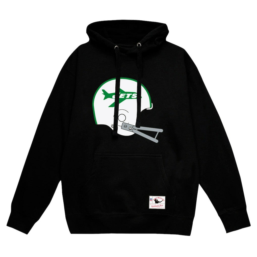 NFL New York Jets Helmet Logo Vintage Pullover Hoodie