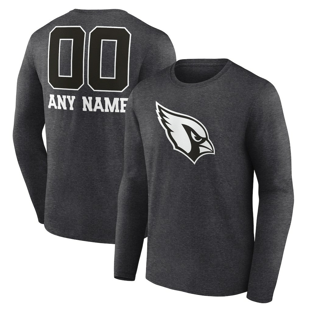 NFL Arizona Cardinals Personalized Name & Number Monochrome Long Sleeve T-Shirt