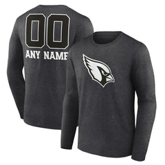 NFL Arizona Cardinals Personalized Name & Number Monochrome Long Sleeve T-Shirt