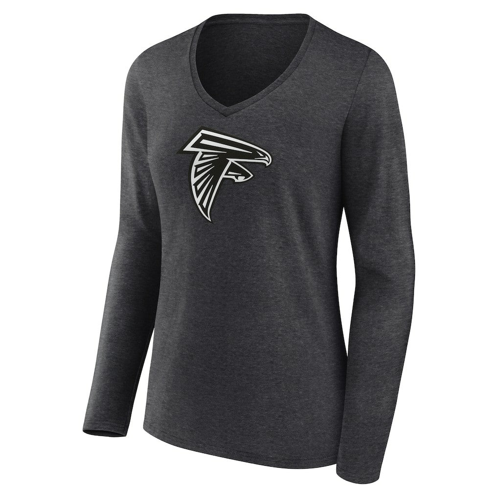NFL Atlanta Falcons Women's Personalized Name & Number Monochrome V-neck T-Shirt