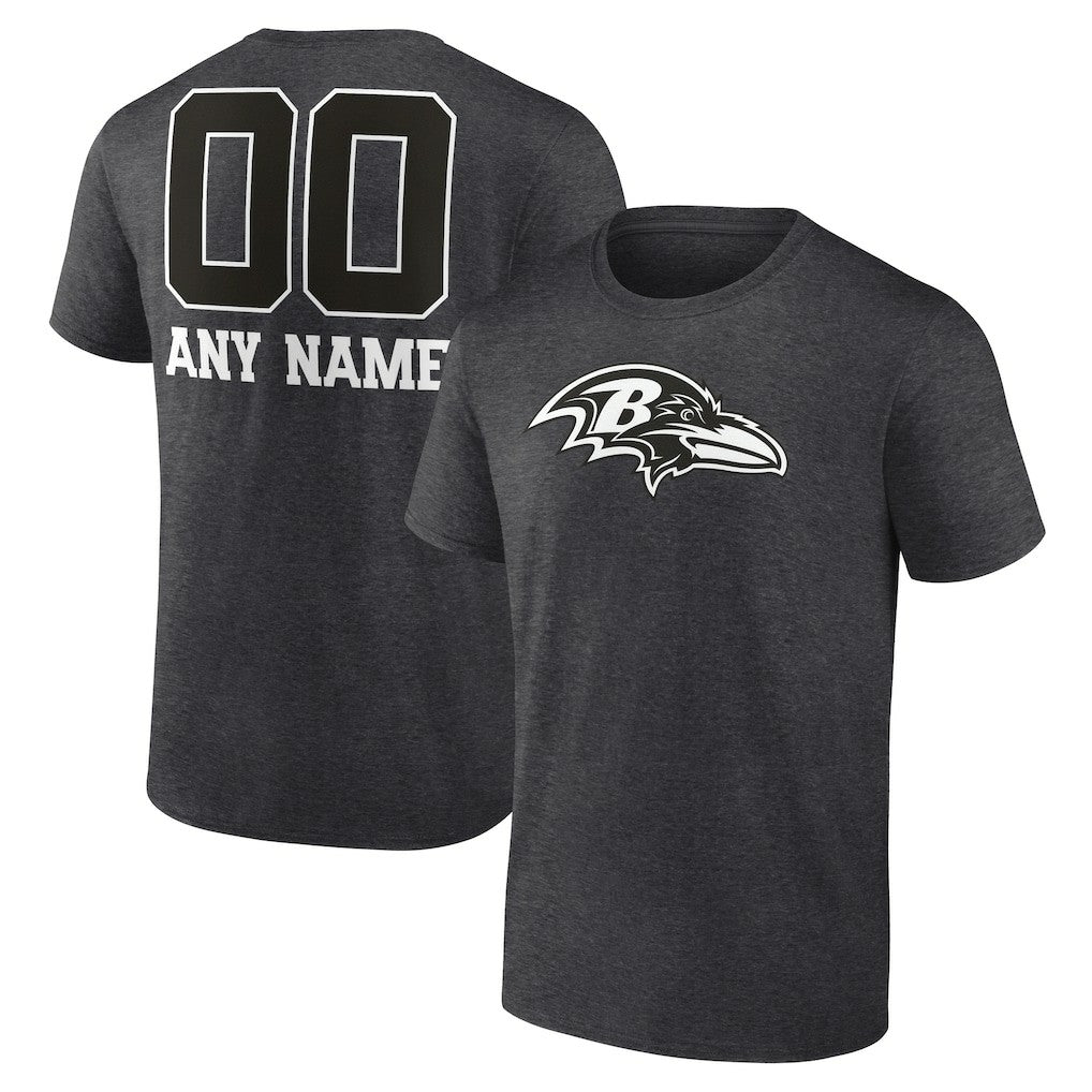 NFL Baltimore Ravens Personalized Name & Number Monochrome T-Shirt