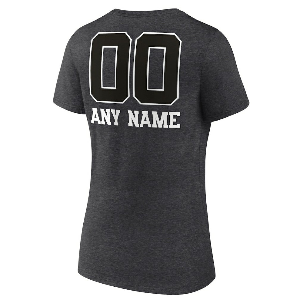 NFL Baltimore Ravens Women's Personalized Name & Number Monochrome V-Neck Long Sleeve T-Shirt